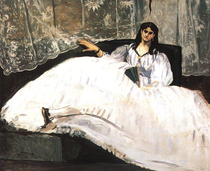 Bauldaire's Mistress Reclining, Edouard Manet